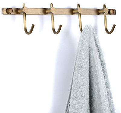 DOOT Alle Messing Konstruktion 4 Haken Hakenleiste Handtuchhaken Kleiderhaken Wandmontieren Antik Messing Finished Vintage Retro Stil Badezimmer Zubehör