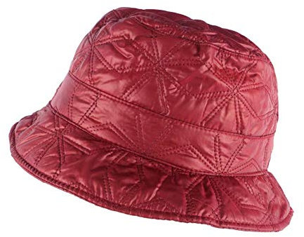 Nyls Création Regenhut für Damen, Rot, Burgunderrot, Reny, Futter aus Baumwolle, rot, Einheitsgröße