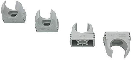 50x OBO Bettermann M20 Quick-Schellen | Klemmschelle | Rohrschelle | anreihbar | lichtgrau | 20mm | 50 Stück