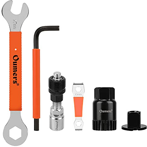 Oumers Fahrrad Crank Extractor Set,Fahrrad Tretlager Werkzeug Inbusschlüssel 16mm 15mm Schraubenschlüssel Geeignet zum Entfernen der Fahrradkurbel