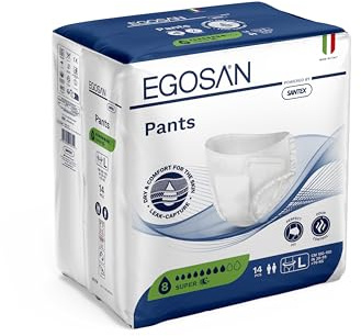 Egosan Pannolone Mutandina Super Taglia L - Pacco con 6 confezioni da 14 pezzi - Dispositivi Assorbenti per Incontinenza Grave, Ultra Comfort, Protezione Totale, Sistema Antiodore, Traspiranti, Unisex