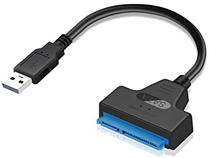 Câble adaptateur USB 2.0 vers SATA - Adaptateur USB vers SATA pour transfert de données ou sauvegarde de données