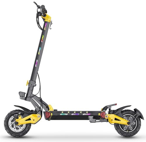 Electric Scooter for Adults, 23AH 48V Battery, 70km Long Range, 11' Pneumatic tires, High Torque Motor Double Disc Brakes and Large LCD Display