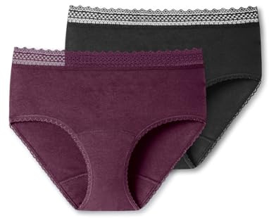 Schiesser Damen 2er Pack Menstruationswäsche/Periodenpanty auslaufsicher - Secret Care