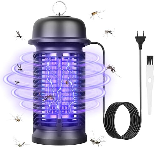 INHDBOX Super Insektenvernichter Elektrisch, 20W Mückenfalle 4500V UV Fliegenfalle Innenbereich Mückenlampe Fliegenfalle Elektrisch Insektenfalle Elektrischer Insektenvernichter Keine Giftigen