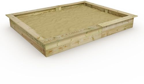 WICKEY Sandkasten Holz Sandkiste King Kong 195 x 250 für Kinder, Buddelkiste, Spielplatz im Garten aus Holz, langlebiger Abenteuerspielplatz für Kinder