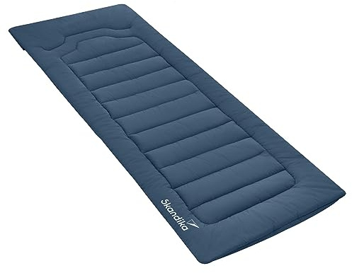Skandika Campingliegen Auflage | 203 x 76 cm, Füllung aus Polyester, passend für Skandika Liege Viia, inkl. Packsack, Auflage für Feldbett, Sonnenliege, Gartenliege | Camping, Outdoor, Reisen