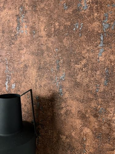 NEWROOM carta da parati Marrone Calcestruzzo Tessuto non Tessuto - Moderno Ruggine Grigio Gesso Lava Industriale