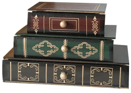 SOESFOUFU Buchbox Zur Aufbewahrung Von Schmuck Buchförmiger Organizer Für Schreibwaren Dekorative Aufbewahrungsbox Simulierte Buchbox Für Heimdekoration
