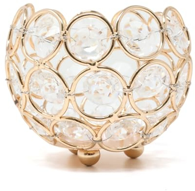 yueton 1 candeliere a forma di sfera di cristallo, portacandele, lanterna, decorazione per aromaterapia, decorazione per matrimoni di Capodanno