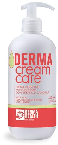 DERMA HEALTH - Derma CREAM CARE Emulsione Fluida Detergente Per L’igiene Totale Di Tutto Il Corpo, Igiene Intima Compresa (500ml)