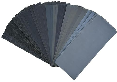 14 Blatt Sandpapier, 400/600/800/1000/1200/1500/2000 Schleifpapier trocken mit trockener Körnung für Holz, Metall schleifen und Polieren von Autos