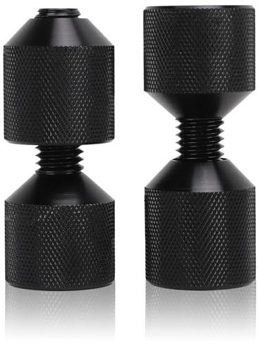 Set da 2 pezzi di perni a doppio foro da 1 1/8 pollici Perni di centraggio flangia a doppio foro filettati in alluminio Strumenti per tubisti Costruzione di aste filettate in