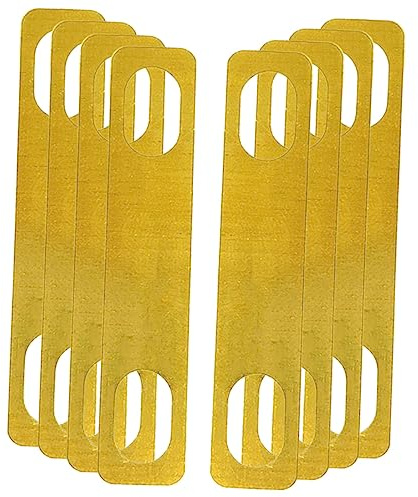 Gitarrenhals Abstandshalter 8 Stück aus Messing für E-gitarre und Bass | Präzise Maße, Leichtes Zubehör, Verbessert Klangqualität, Goldfarbenes Ersatzteil für Gitarren