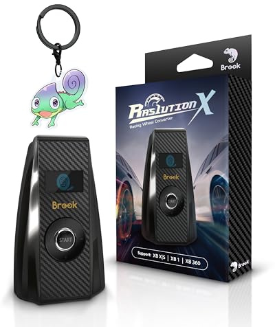 Brook Ras1ution X with Keychain – Xbox Racing Wheel Converter, Adapter for Series X|S, One & 360 | Supports 60+ Wheels, Force Feedback, App Customization [Official Exclusive Edition]