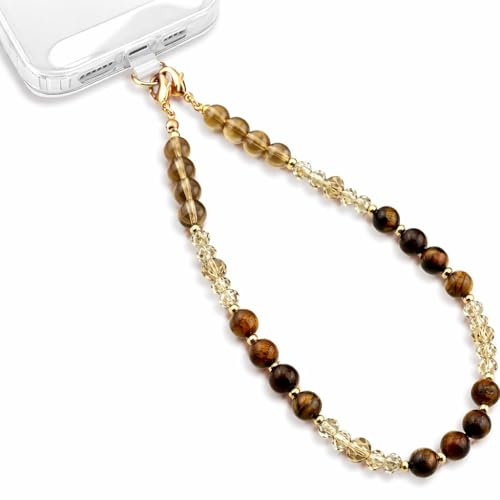 MyfavoriteK Natural Stones Cute Phone Charm Detachable Phone Strap Hook Hands-Free Phone Wrist Strap Cell Phone Lanyard for Women - Iphone Accessories Keychain