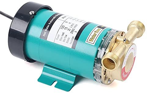 120W 25L Hot Water Pump Pressure Pump Automatic Household Booster Pump Garden Water Pump and Conversion 15m Maximum Head 25L/min Maximum Flow Cast for Domestic Central Heating System