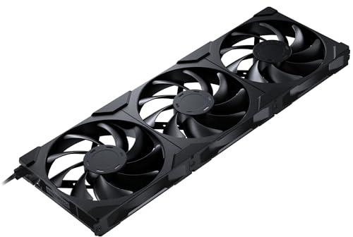 Phanteks 140mm PWM Hochleistungs-Kühllüfter, 3er Pack, Schwarz, für Desktop, 14cm x 14cm x 2.5cm