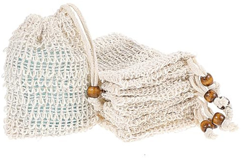 Oruola 8 Stück Sisal Seifensäckchen,Seifensäckchen Bio,Seifensack,Seifennetz für Feste Seife,Seifentasche für festes Shampoo und Duschgel,Seifen Sack Praktisch für Unterwegs