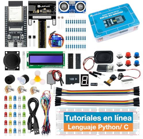 LAFVIN Kit de démarrage Super pour projets ESP32-S3-WROOM avec capteur ultrasonique, ESP32-S3, avec tutoriel