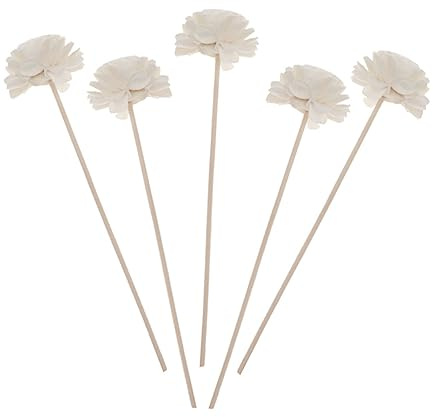 Varillas Difusoras de Ratán Rectas con Flor, 5 Piezas