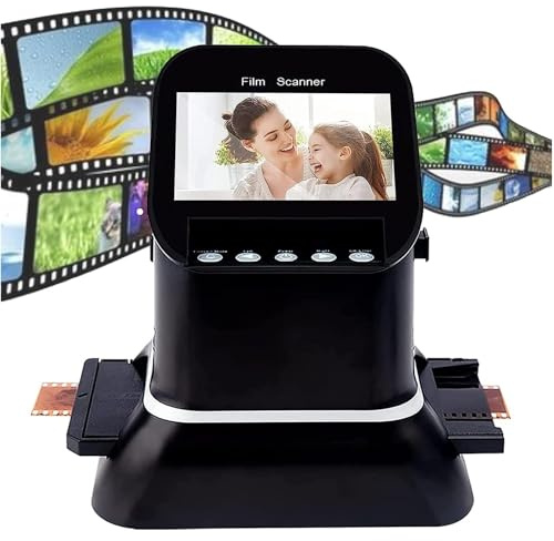 Filmscanner wandelt 35 mm Negative und Dias in digitales JPEG mit LCD-Bildschirm um, ideal für die Digitalisierung alter Fotos