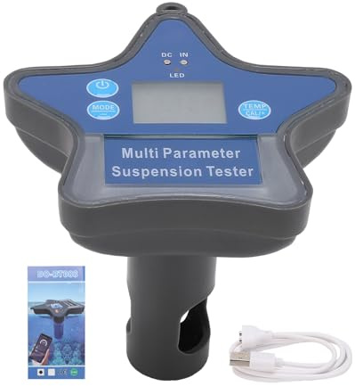 Fockety Wassertester, Wasserqualitätstester, unterstützt Bluetooth-Verbindung, App-Steuerung, misst ORP, pH, TDS, EC, Salt, S.G, CL, Temperatur für Aquakulturteiche, Pools