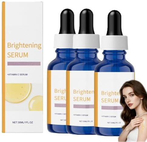 Sérum de vitamine C pour les femmes - Sérum lumineux corrigeant les taches sombres, solution liquide anti-vieillissement hydratante et raffermissante, huile réduisant les rides profondes (3)