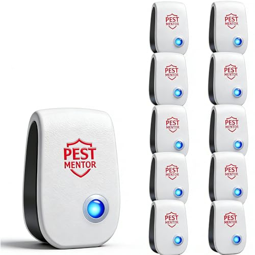 Ultrasonic Pest Control Repeller Indoor Mouse Repellent Plug-in Electronic Pest Repellent Indoor for Mice, Cockroaches, Spiders, Ants, Mosquitoes - 1600 Sq Ft Wide Coverage 10 Pack