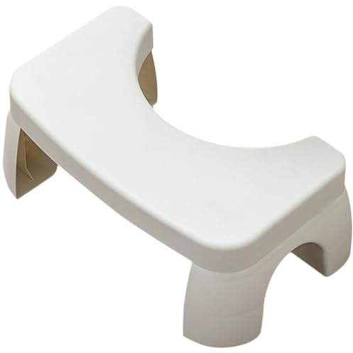 DIYEAH Tabouret de Salle de Bain en Plastique Renforcé Fonction Marchepied et Siège pour Adultes, Adapté aux Toilettes et Accroupissement