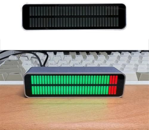 AK_DB32D_PRO Stereo Pegelmesser, Dual 32-Bit Stereo Pegelmesser, mit Echtzeit-Soundsignal und LED-Licht, für Studios Live Sound Audio Überwachung