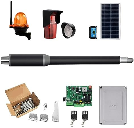 Apriporta automatico a battente singolo - 10 piedi di lunghezza 450 libbre con serratura elettrica controllo Wi-Fi solare Commerciale Industriale(Yellow)