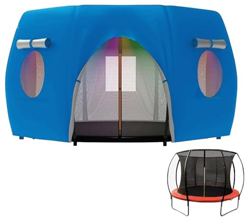 Tente De Trampoline (6ft), Toit De Protection Universel pour Trampoline, Abri Solaire Résistant Aux UV Et Imperméable, Accessoire Trampolines avec Fenêtres en Filet Et Porte Enroulable