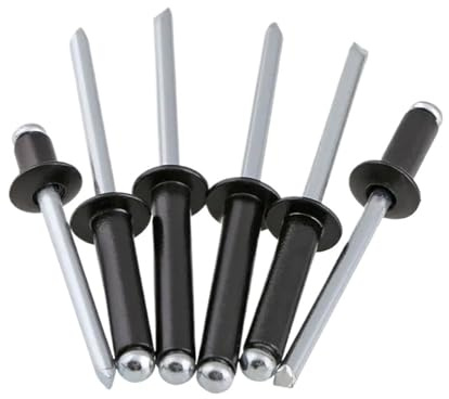 Remaches ciegos de aluminio M2.4 .8 M3.2 M4 M5, remaches Pop negros, mandril rotura cabeza seta, remache central for tirar uñas