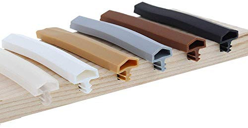 ToniTec Joint de porte, profilé d'étanchéité M680, pour porte en bois, joint de cadre, 12 mm, marron, 25 m