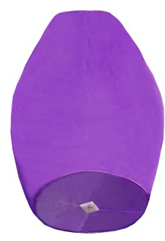 6 Pack Multicolour Sky Lanterns Handmade Chinese Paper Lanterns for Birthday, Wedding, Christmas, New Year Parties Festivals, Biodegradable fire Resistance (Purple)