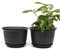 MissFox Lot de 2 Pots de Fleurs avec Soucoupe, 24.5 cm Pot de Fleur Interieur avec Trous de Drainage, Pot Plastique Plante Convient aux Jardins de Balcon Intérieurs et Extérieurs