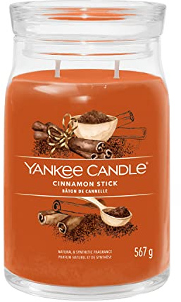 Yankee Candle Signature Scented Candle, Cinnamon Stick Large Jar Candle with Double Wicks, Long Burning Candle, for Women