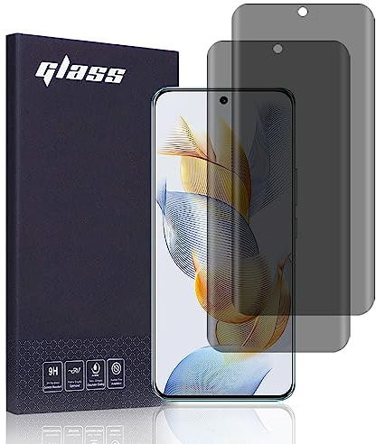 FiiMoo Privacy Pellicola Protettiva per Honor 90, Anti Spia Schermo Pellicola, [2 Pezzi] [Riconoscimento delle Impronte Digitali] Anti-Spia Privacy TPU Pellicola Protezione