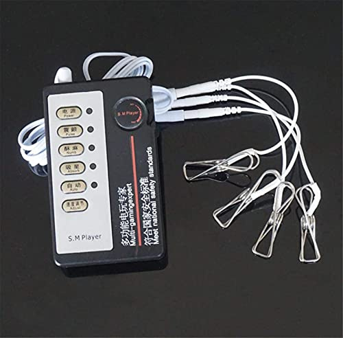 ZTHBYSB Reizstrom Nippelklemmen, Electro Shock/Elektrostimulation Sex Brustwarzen Klitoris Massagegerät, Erotik BDSM Sexspielzeug für Frauen Männer Paare