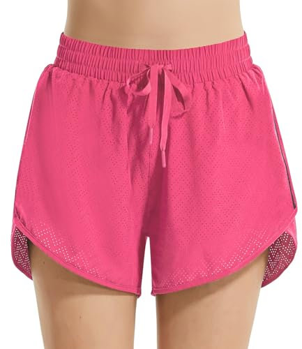 baleaf Pantaloncini da Bagno Donna UPF 50+ Asciugatura Rapida Costume da Bagno da Mare Surf con Tasca Colore: Rosa. L