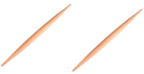 IMIKEYA 2pcs Wooden Rolling Pin Marble Rolling Pin Dough Roller Lattice Roller Baking Supplies Diameter Kitchen Tool