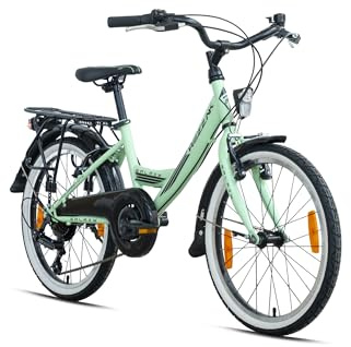 Rezzak 20 Zoll City Bike Mädchenfahrrad Kinderfahrrad 7 Gang Mint Neu