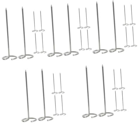 BESPORTBLE Lot De 5 Brochettes À Griller En Métal Pour Barbecue Pour Friteuse À Air Poulet Bœuf Fruits De Mer Fruits 6 Pièces X 5