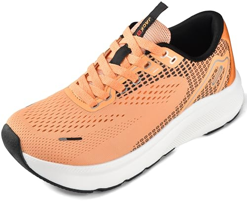 JACKSHIBO Zapatos de punta ancha para hombre, con soporte de arco, cero | Ortopedia, fascitis plantar, apoyo, correr, caminar, atletismo, tenis, gimnasio, entrenamiento, ancho, cojín, suela gruesa