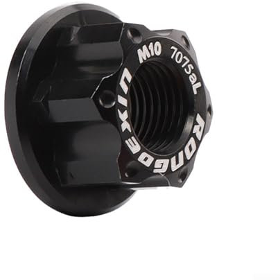 Bike M10 Hub Nut Flange, Rear Wheel Lock Screw Aluminum Bolt, and Practical (Black)
