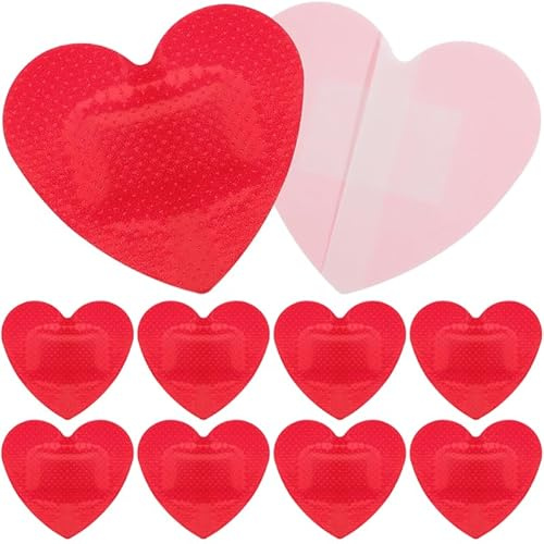 FRCOLOR Pe Bandages Small Tape Bandages Plasters 20pcs Breathable Heart Shaped Resistant to Dirt for Kids