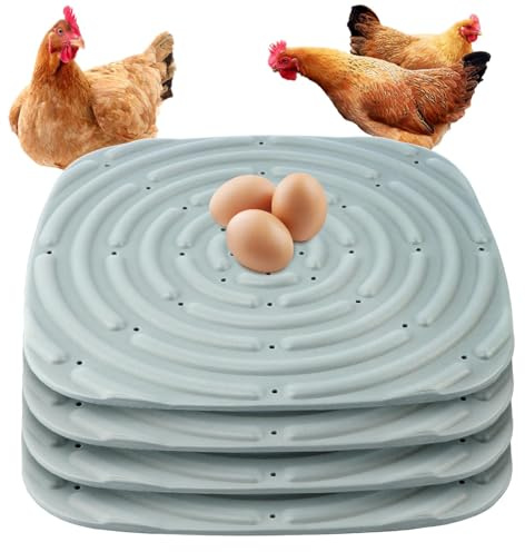 4 PCS Chicken Nesting Pads, 11.8'' Washable Chicken Nest Mats for Chicken Coop Bedding Soft Sponge Poultry Nest Box Pads for Laying Eggs Hen House Box Accessory for Chickens and Birds (grey)