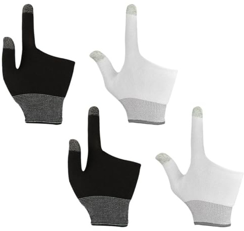 Parliky Finger Sleeve Gaming aus Nylon und Graphen 2 Paar Leichte Atmungsaktive Gaming Handschuhe für Mobiles Spielen und Touchscreen Nutzung