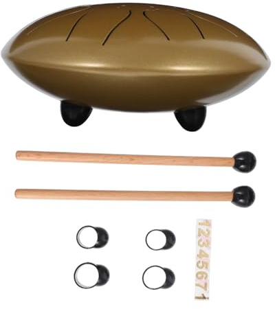 UPKOCH Lotusförmige Ätherische Trommel Mit Tönen Tragbare Drumsticks Drum Scale Paster Handtrommel-set Für Musikunterricht Und Entspannung